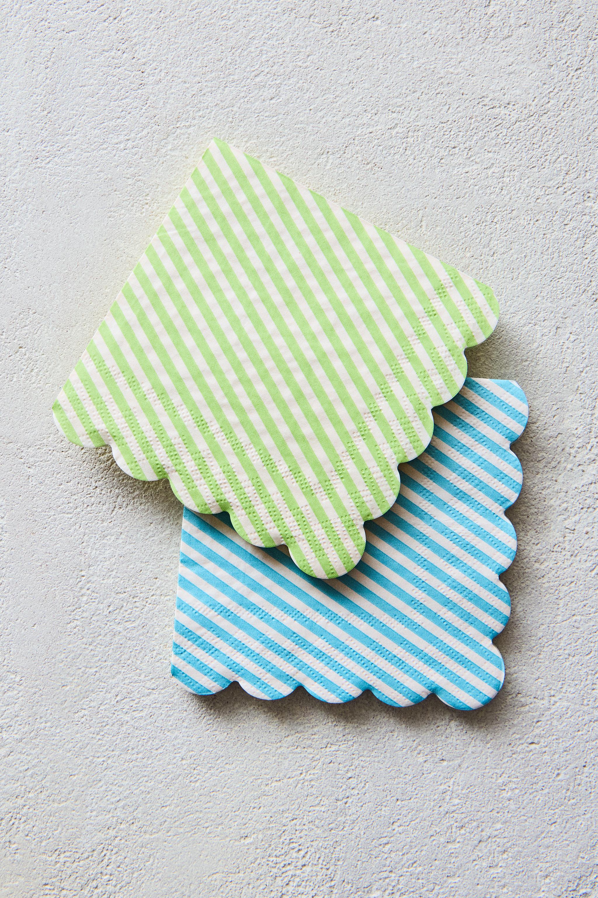 SET OF STRIPED PAPER NAPKINS (SET OF 30)